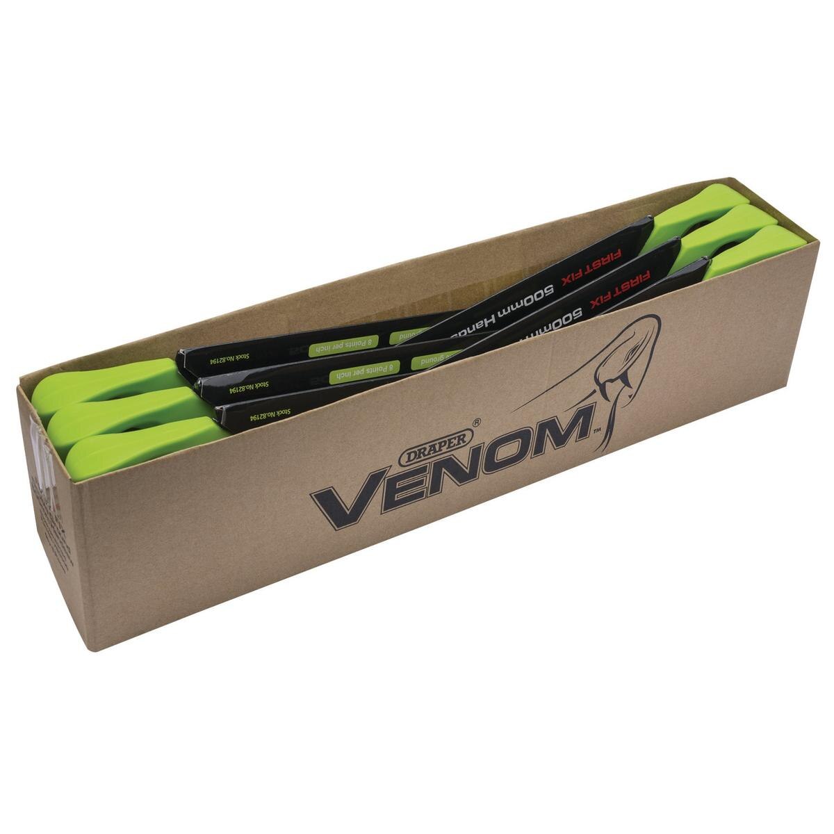 Draper Venom First Fix Double Ground Handsaw, 500mm, 7tpi/8ppi - Image 2