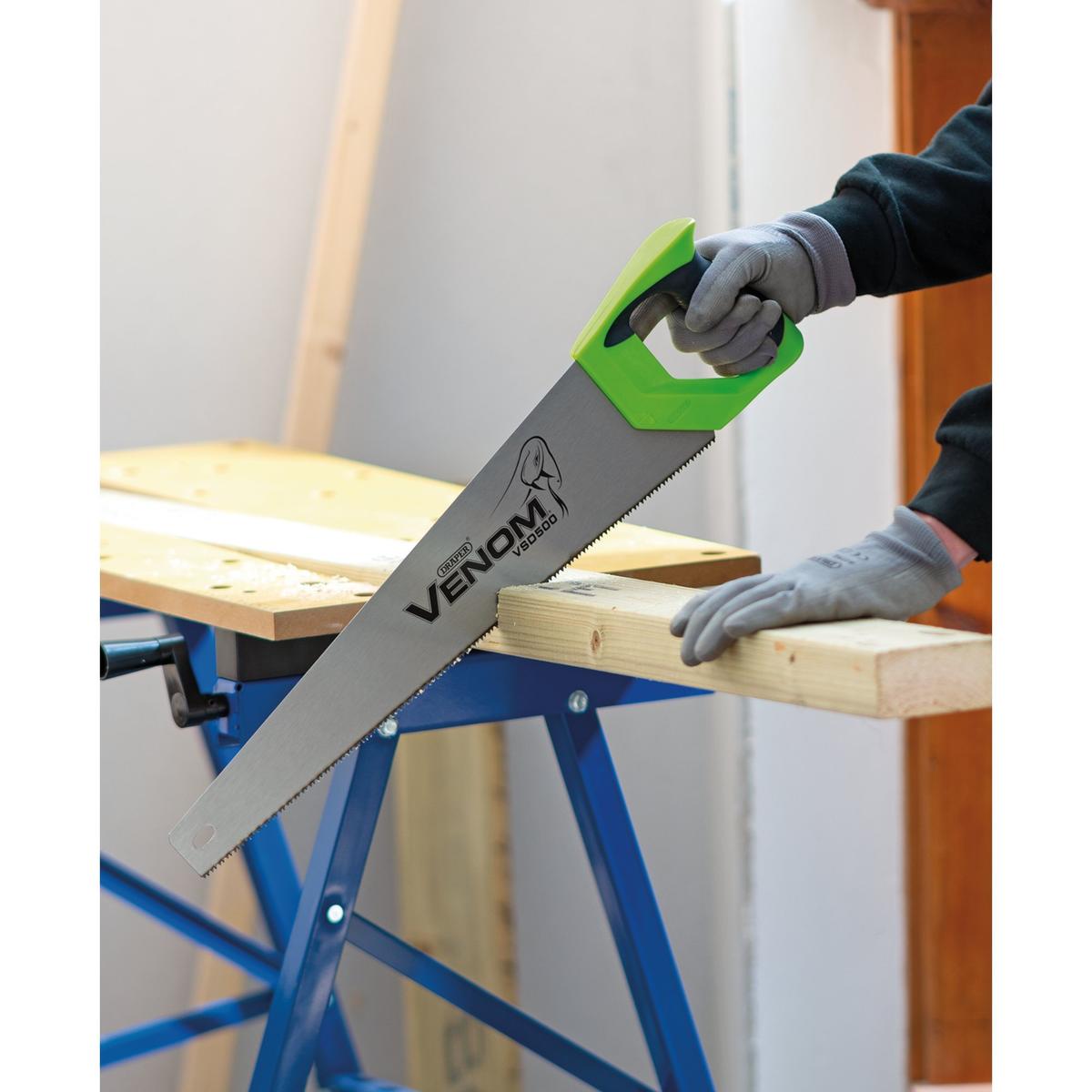 Draper Venom First Fix Double Ground Handsaw, 500mm, 7tpi/8ppi - Image 3