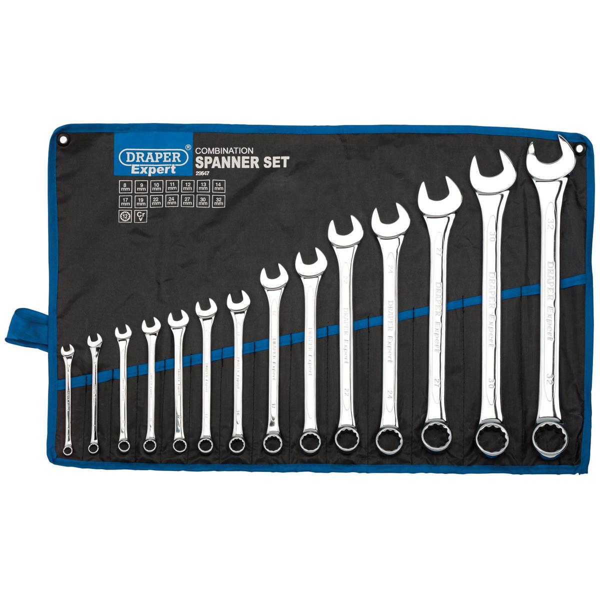 Draper Expert HI-TORQ Metric Combination Spanner Set (14 Piece) - Image 1