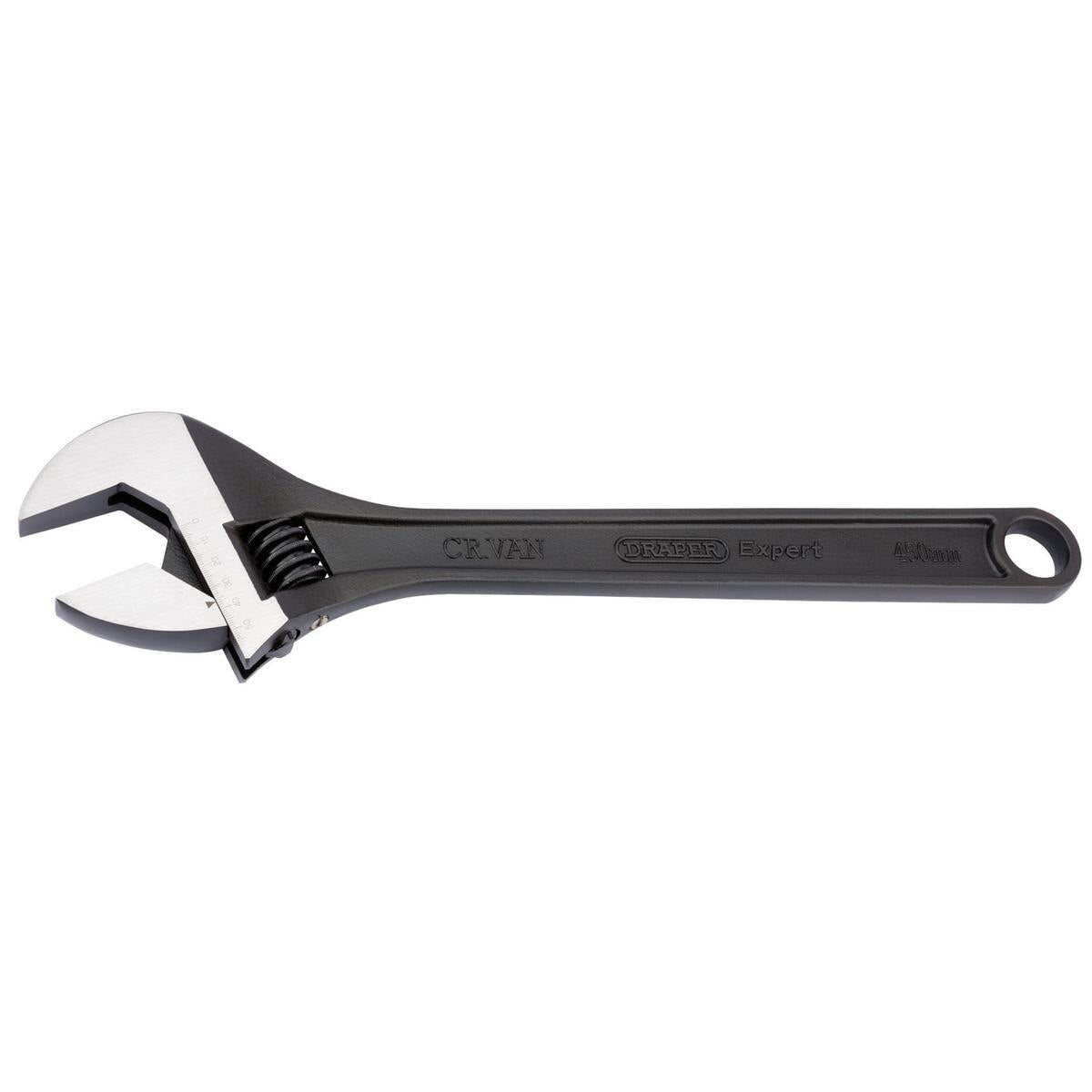 Draper Crescent-Type Adjustable Wrench with Phosphate Finish, 450mm, 57mm - Image 1