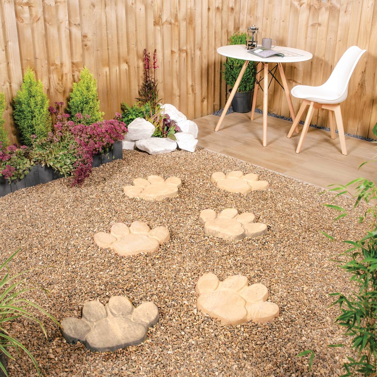 Deco-Pak Animal Paw Stepping Stone - Buff Gold - Image 4