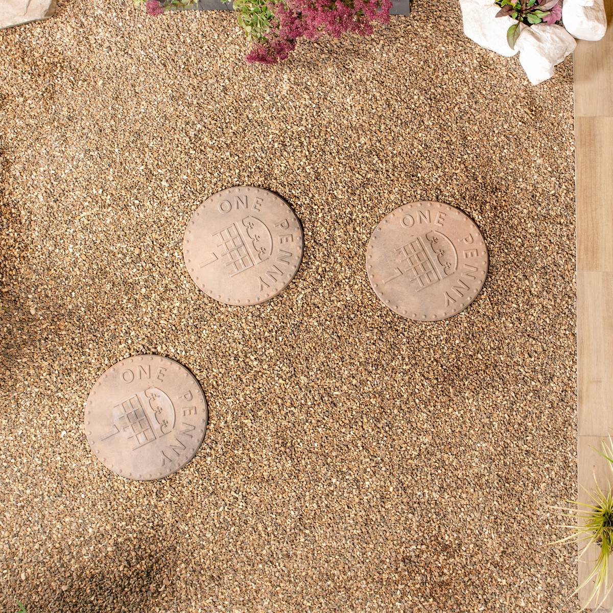 Deco-Pak Penny Coin Stepping Stone - Buff Gold - Image 3