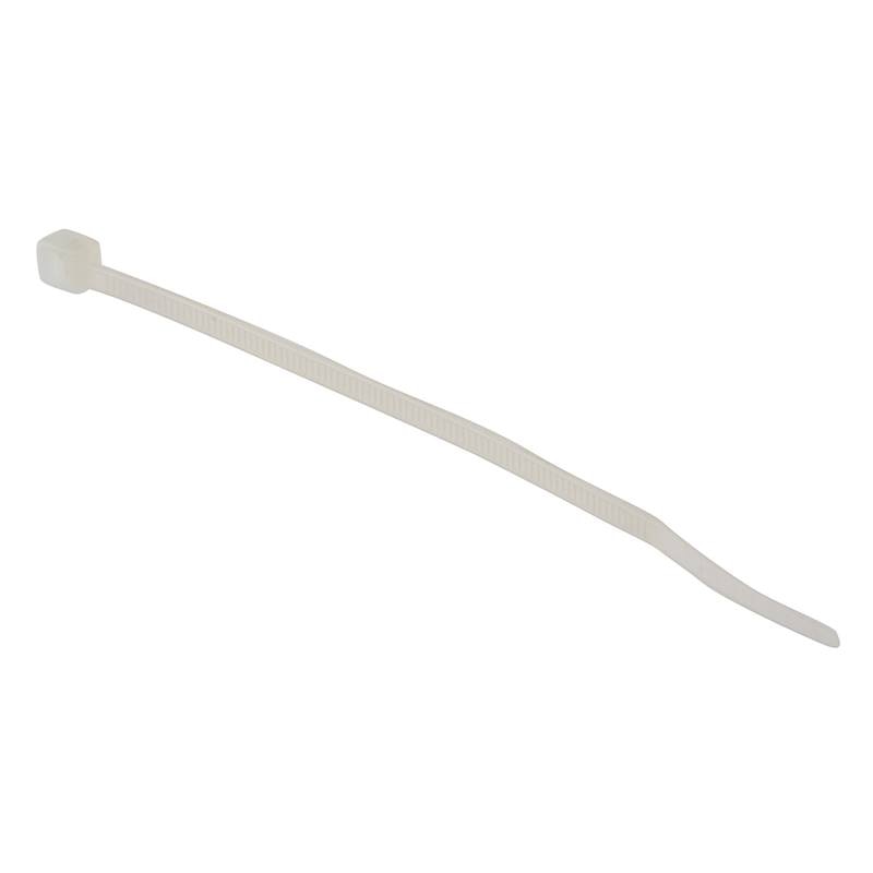 Forgefix Cable Tie Natural/Clear 4.6 x 200mm (Bag 100) - FORCT200N - Image 1
