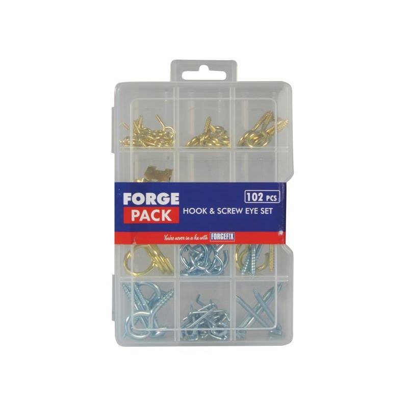 Forgefix Hook & Screw Eye Kit, 102 Piece ForgePack - FORFPHESET - Image 1