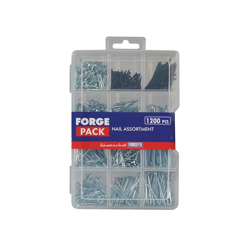 Forgefix Assorted Nail Kit ForgePack 1200 Piece - FORFPNLSET - Image 1