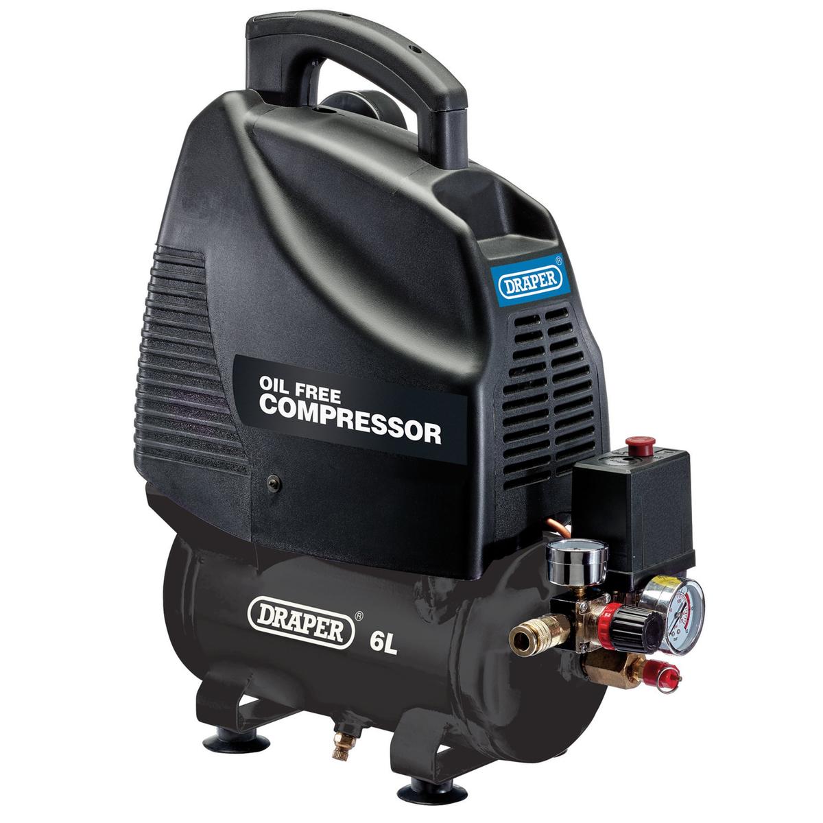 Draper 6L Air Compressor 1.5HP Oil Free - Image 1