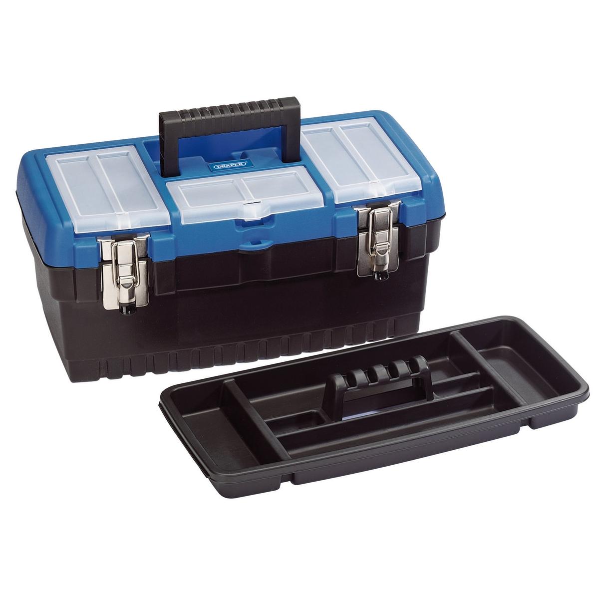 Draper 413mm Tool Box with Tote Tray - 53878 - Image 1