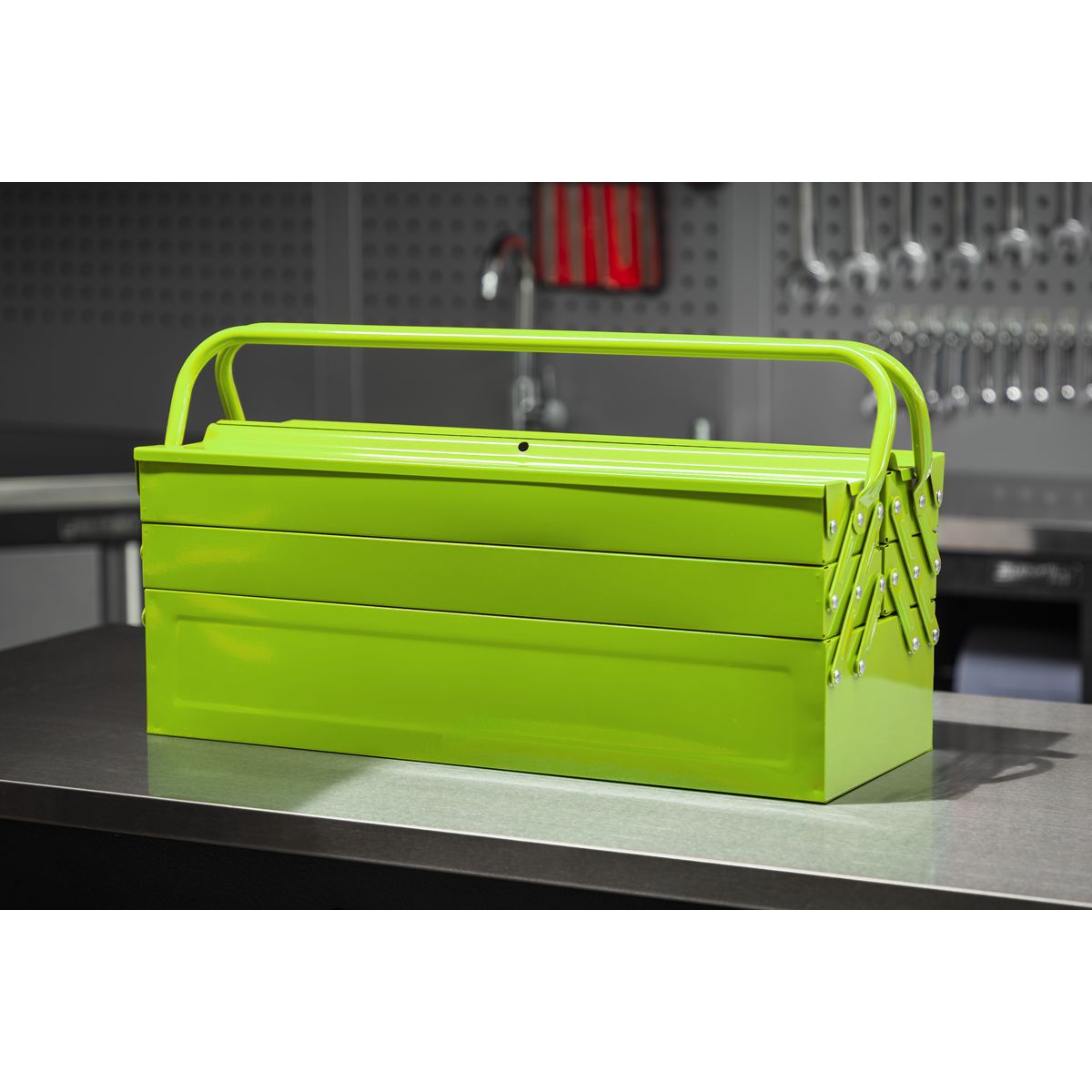 Sealey Cantilever 4 Tray Toolbox 530mm - Green - Image 8