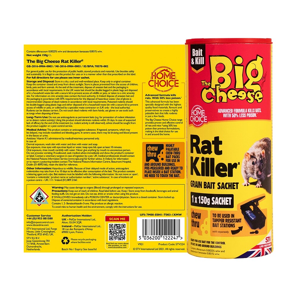 The Big Cheese - Rat Killer Grain Bait Sachet 150g - Image 7