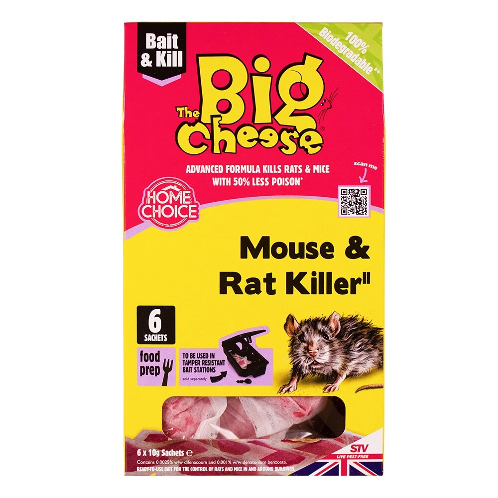 The Big Cheese - Mouse & Rat Killer Pasta Sachets 6 x 10g - Image 5