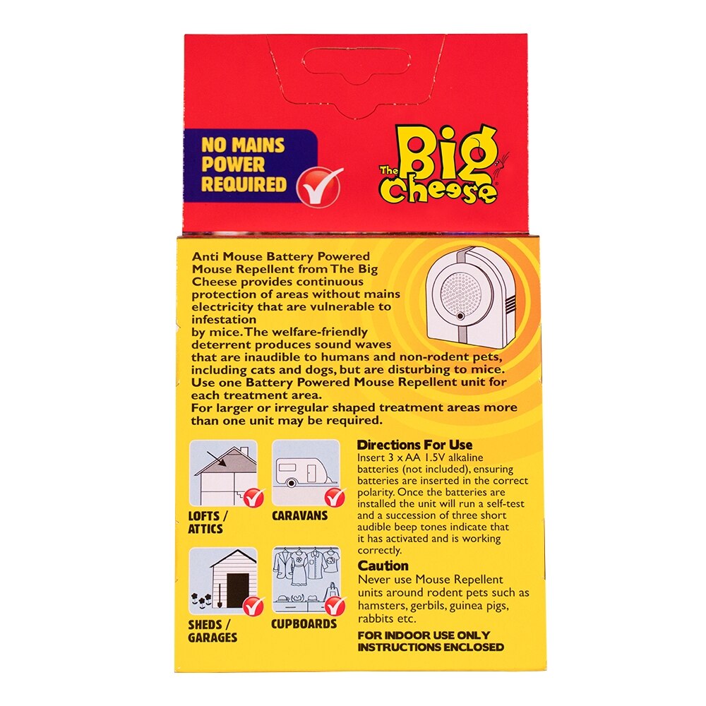The Big Cheese - Battery Powered Ultrasonic Mouse Repellent - Image 7
