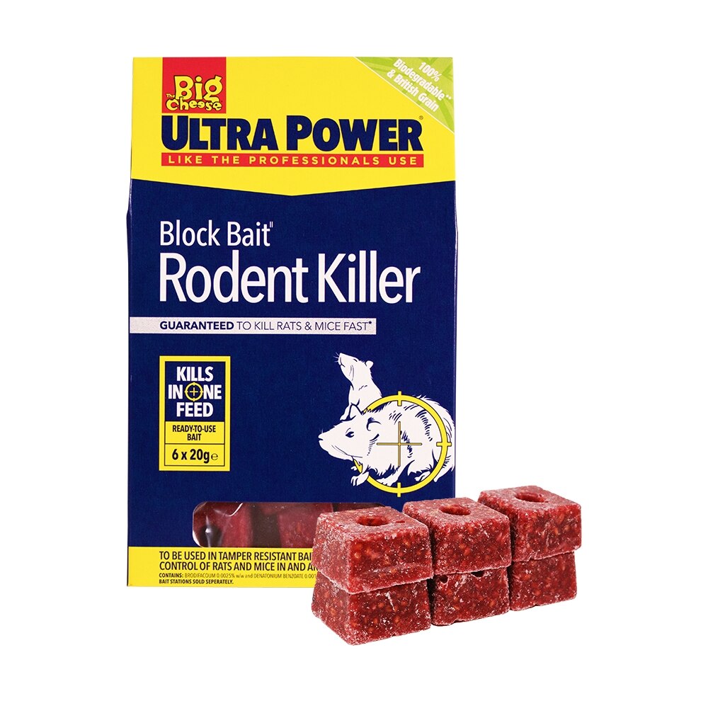 The Big Cheese - Block Bait Rodent Killer 6 x 20g - Image 1