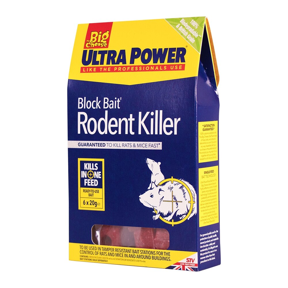 The Big Cheese - Block Bait Rodent Killer 6 x 20g - Image 2