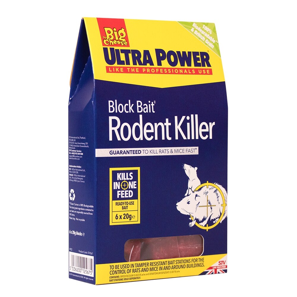 The Big Cheese - Block Bait Rodent Killer 6 x 20g - Image 3