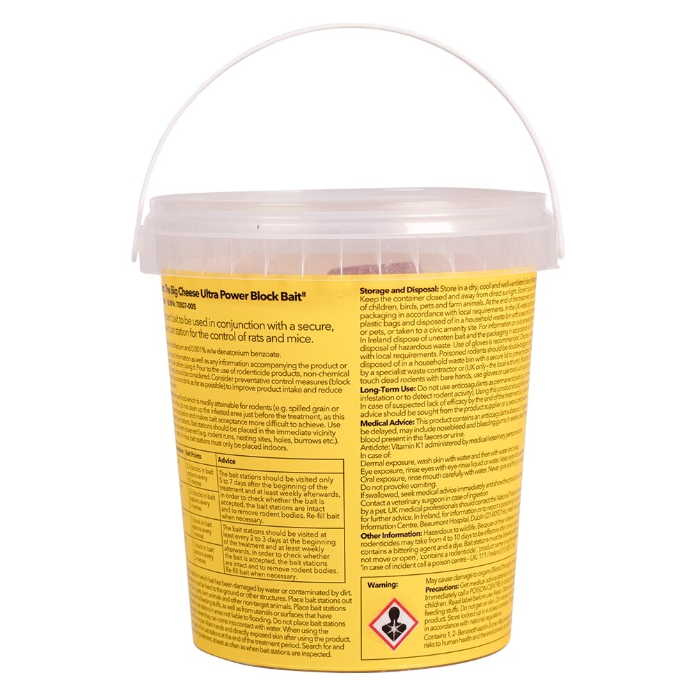 The Big Cheese - Block Bait Rodent Killer 15 x 20g - Image 2
