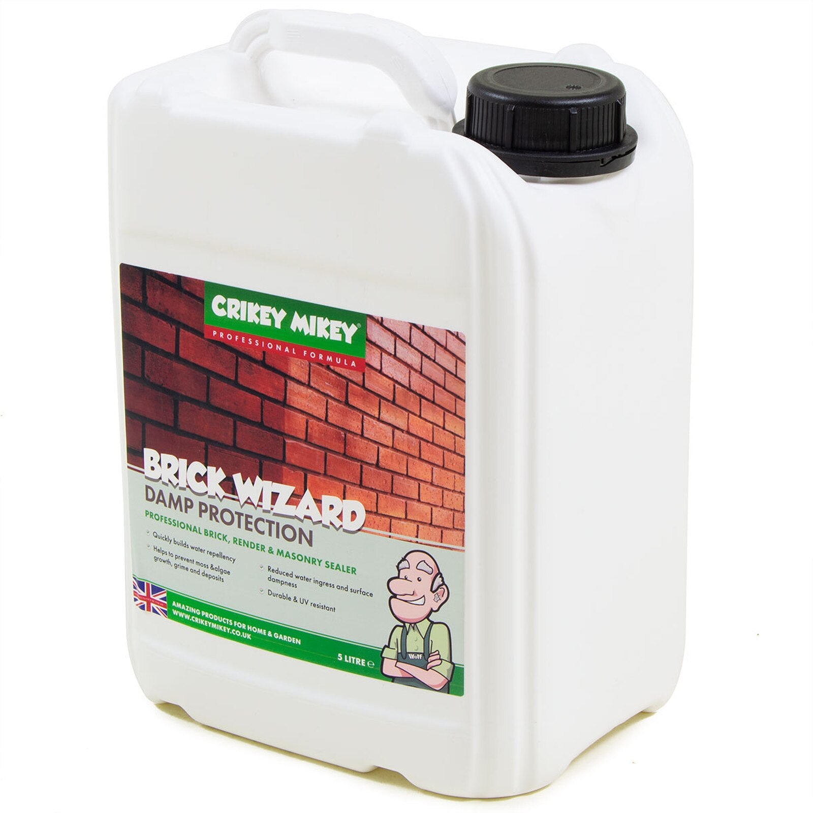 Crikey Mikey Brick Wizard Damp Protection 10L Cleaning Kit