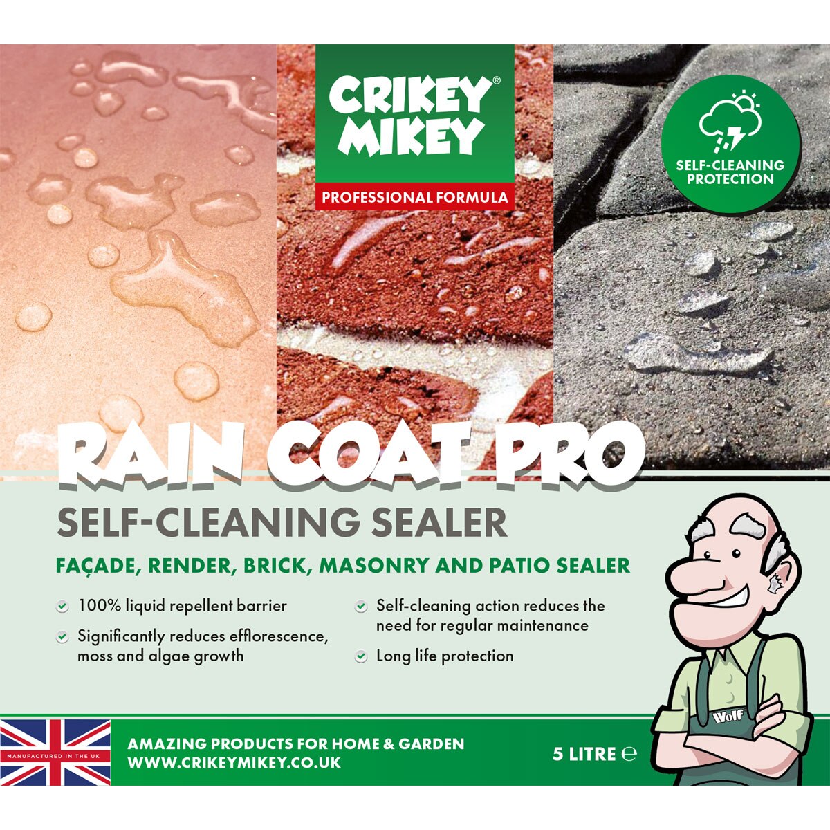 Crikey Mikey Rain Coat Pro Self-Cleaning Sealer 10L Kit - Image 8