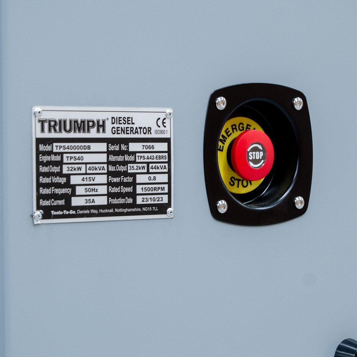 Triumph 44kVA 35.2kW 400v 3 Phase Diesel Water-Cooled Generator Set - Image 10