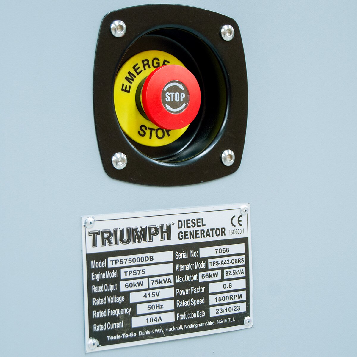 Triumph 82.5kVA 66kW 400v 3 Phase Diesel Water-Cooled Generator Set - Image 10