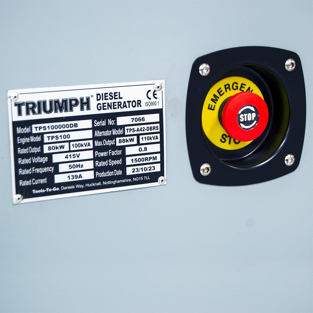 Triumph 110kVA 88kW 400V 3 Phase Diesel Water-Cooled Generator Set - Image 6