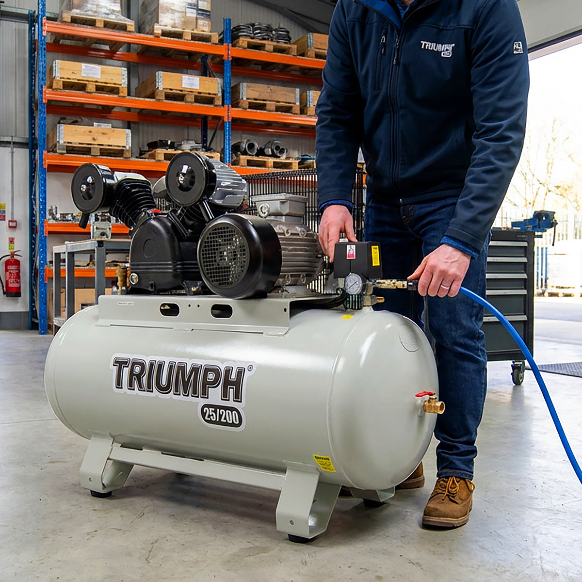 Triumph 25/200 Industrial Air Compressor 200L 23CFM Three-Phase 5.5HP