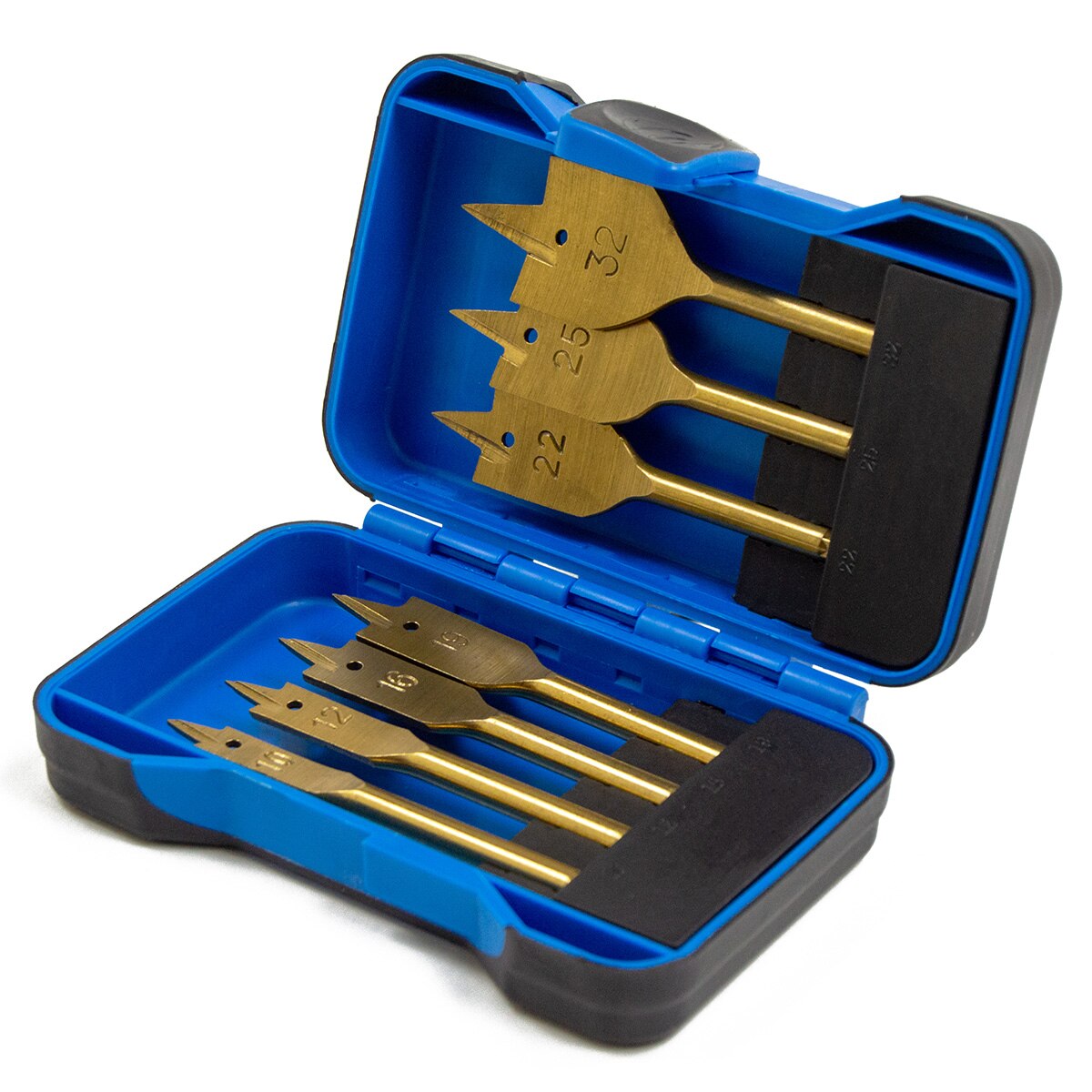 Wolf Trade 7 Piece 1/4" Hex Shank Flat Wood Drill Bit Set - Image 2