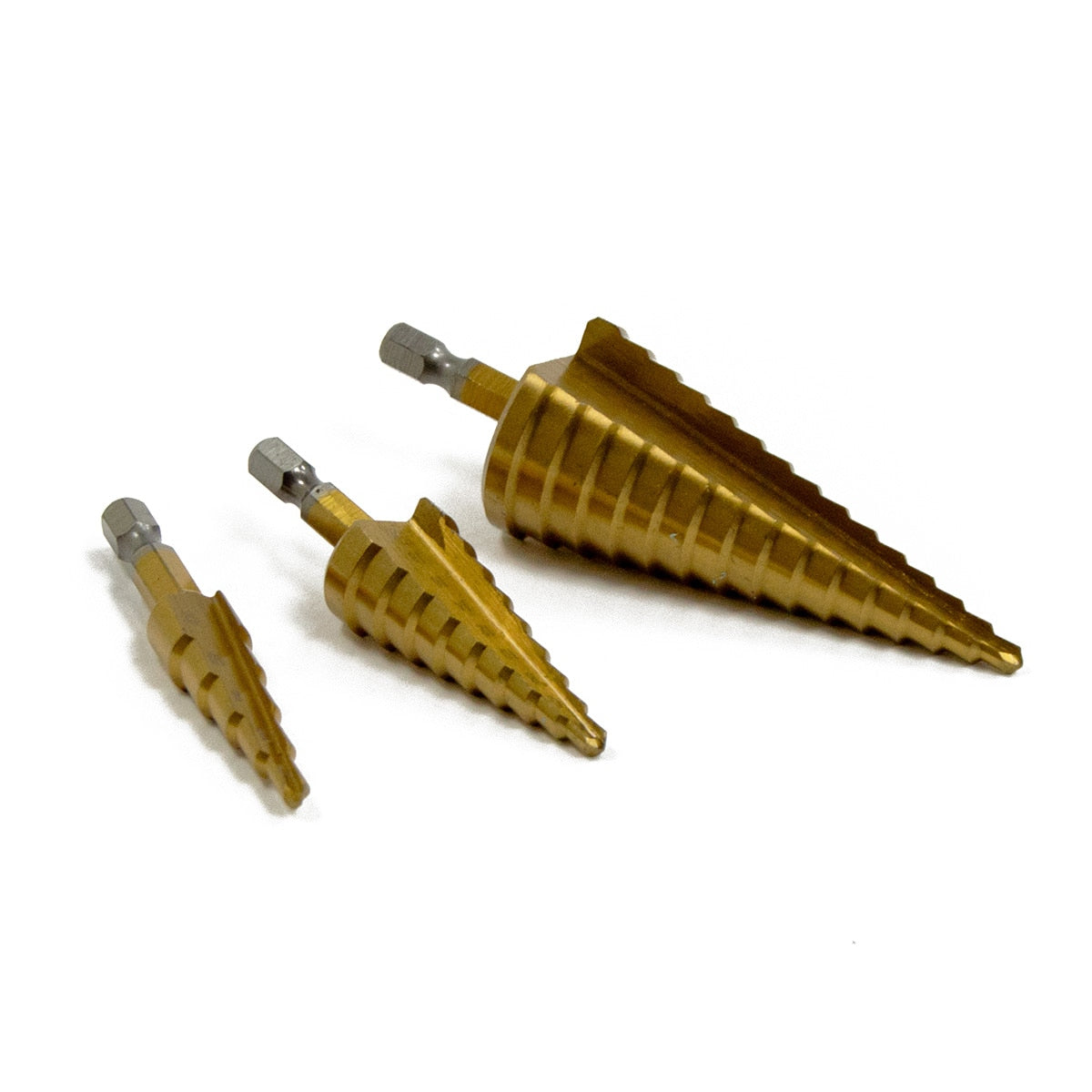 Wolf Trade 3 Piece Step Drill Bit Set - Image 1