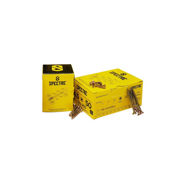 Forgefix Spectre Advanced Multi Purpose Wood Screw 3.5 x 30mm (Box 200) - SP3530Y - Image 3