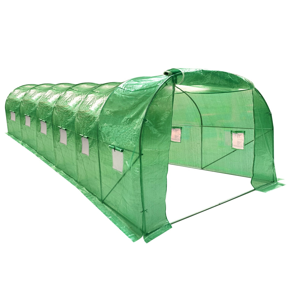 Wolf 6m x 3m Polytunnel Walk-In Garden Growhouse - Green - Image 1