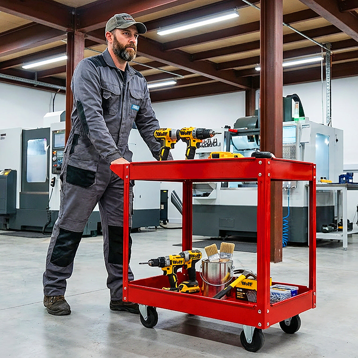 Wolf 2-Layer Heavy-Duty Service Trolley