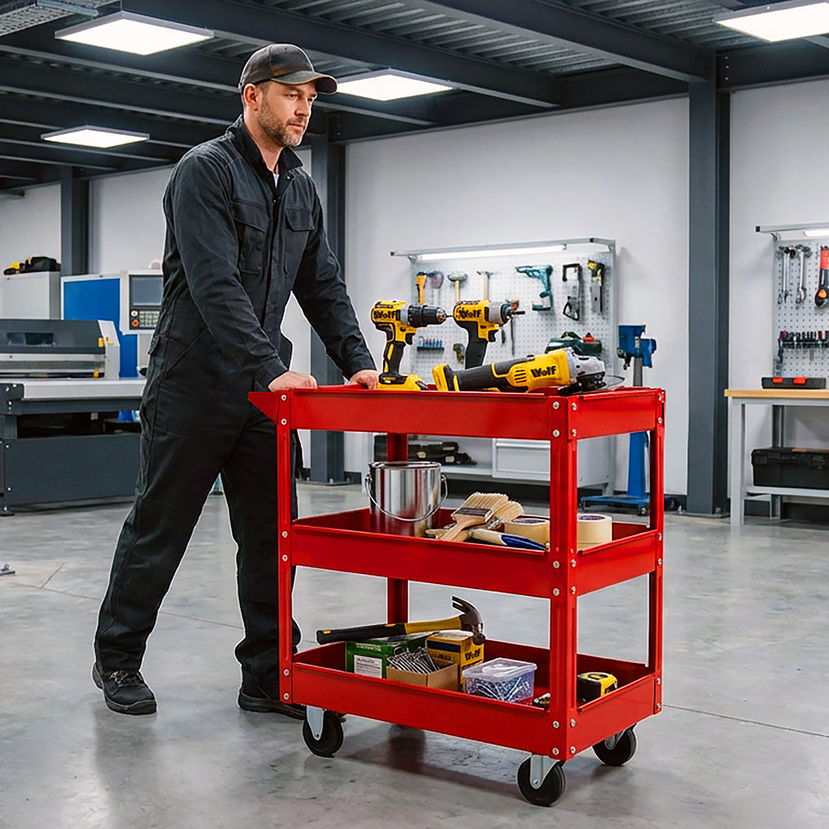 Wolf 3-Layer Heavy-Duty Service Trolley