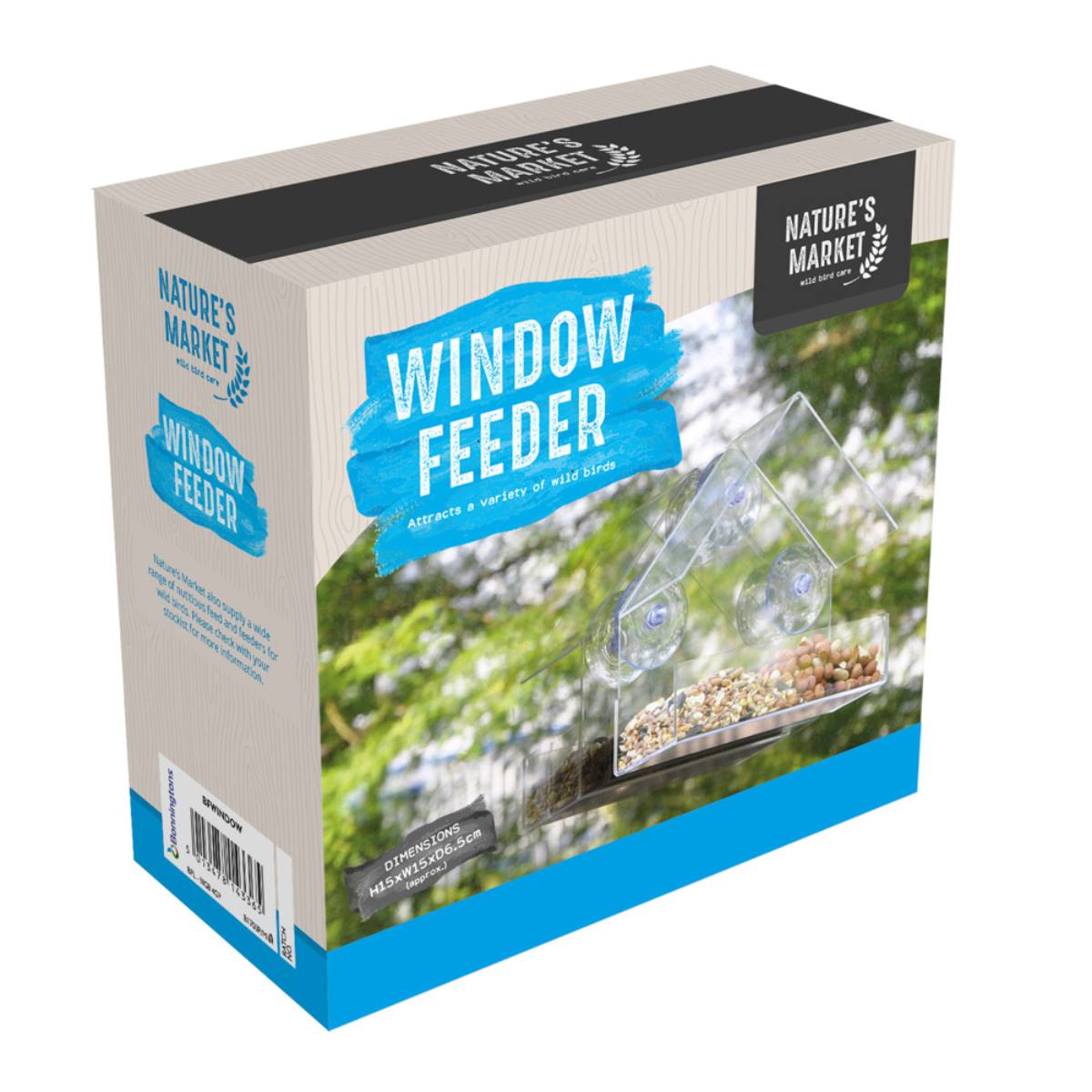 Nature's Market Window Bird Feeder - Image 1
