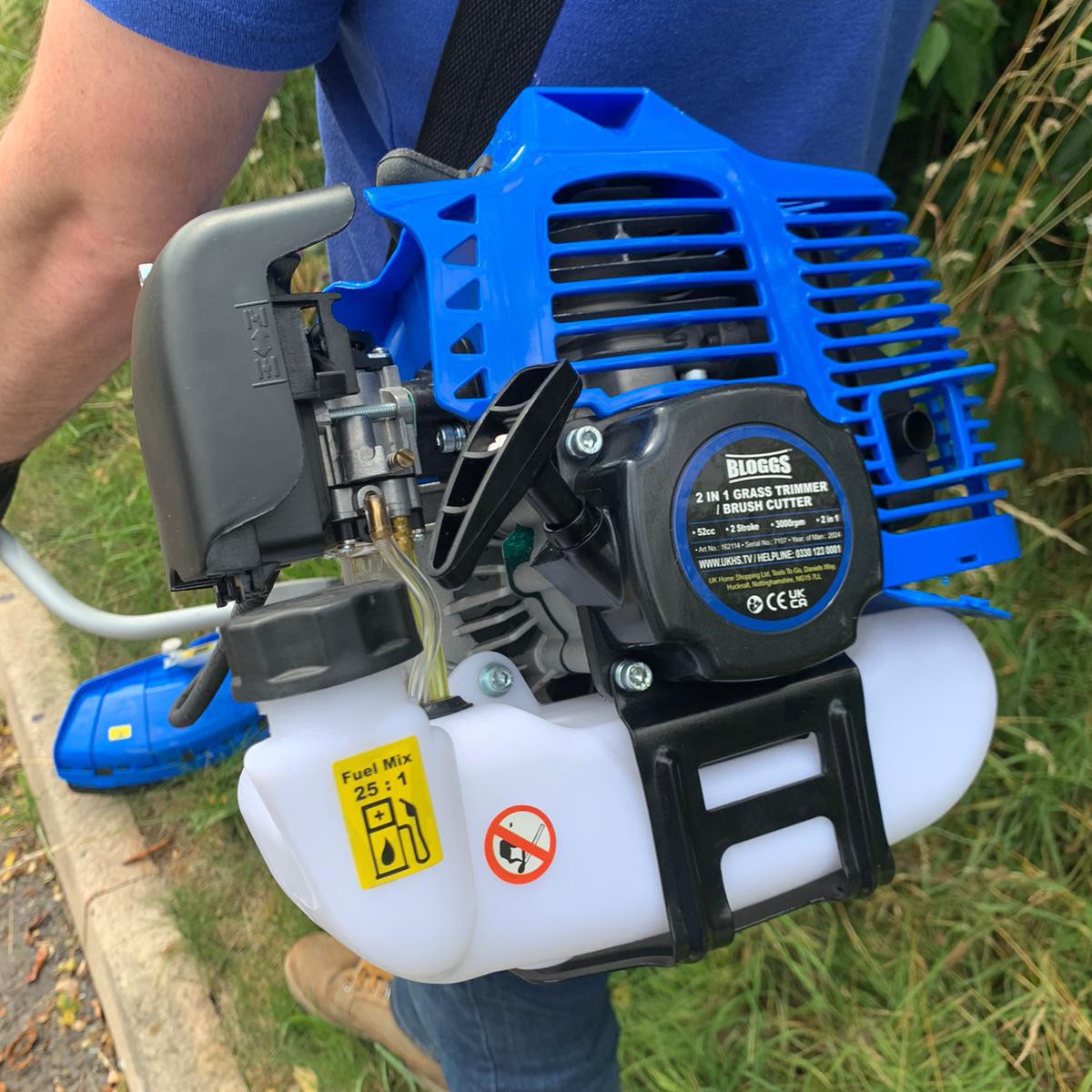 Bloggs Big Horn 2-in-1 Petrol Grass Trimmer and Brush Cutter
