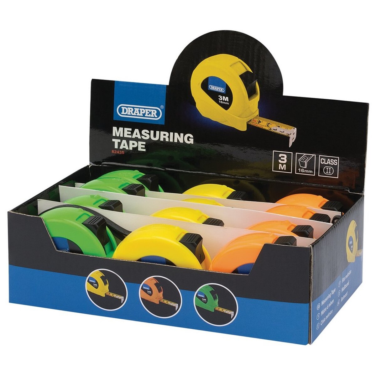 Draper 3m / 10ft Measuring Tape - Choice of 3 Colours - Image 4