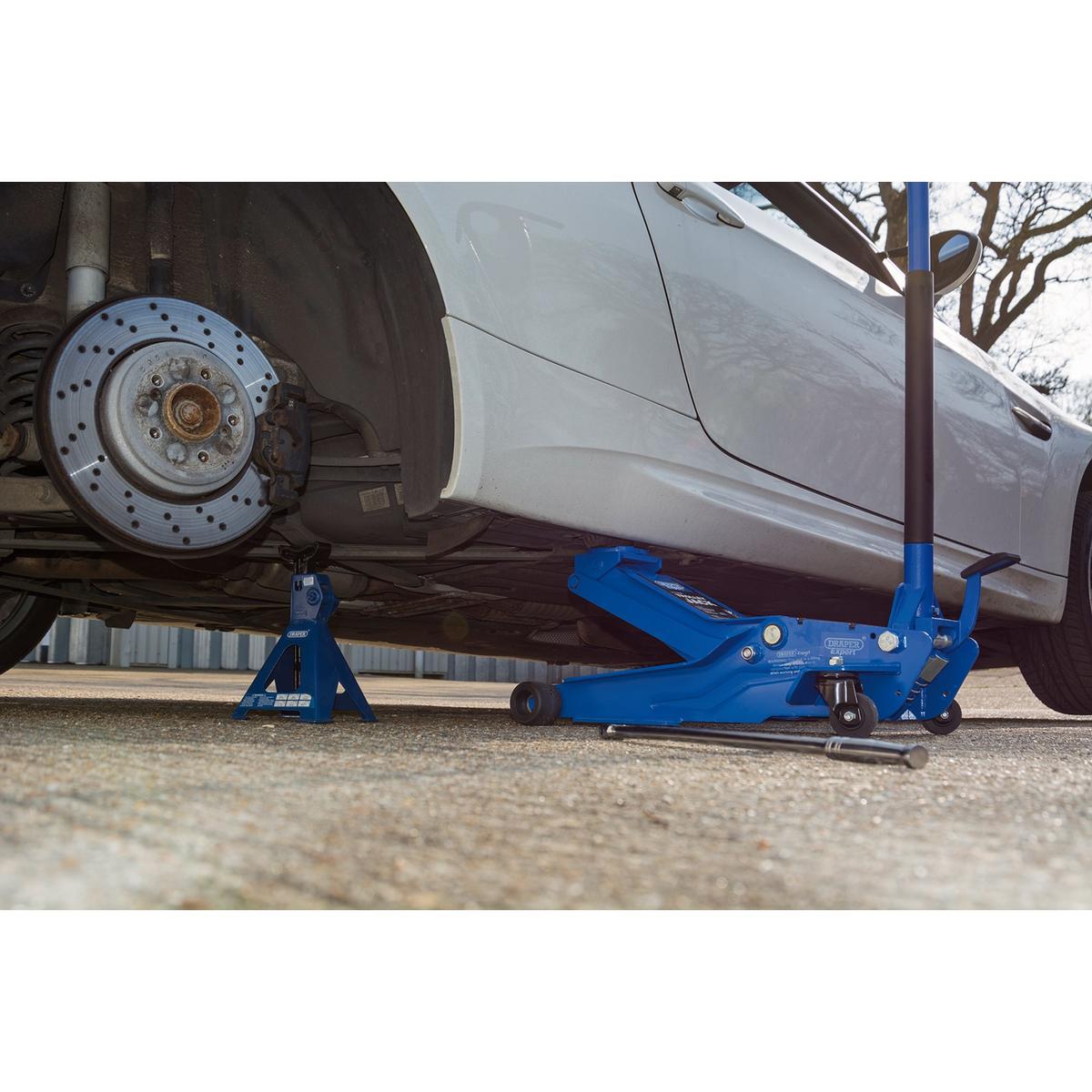 Draper Expert Professional Low Profile Garage Trolley Jack, 3 Tonne - Image 3