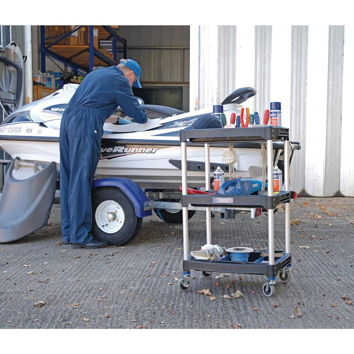 Draper 3 Tier Workshop Trolley - Image 3
