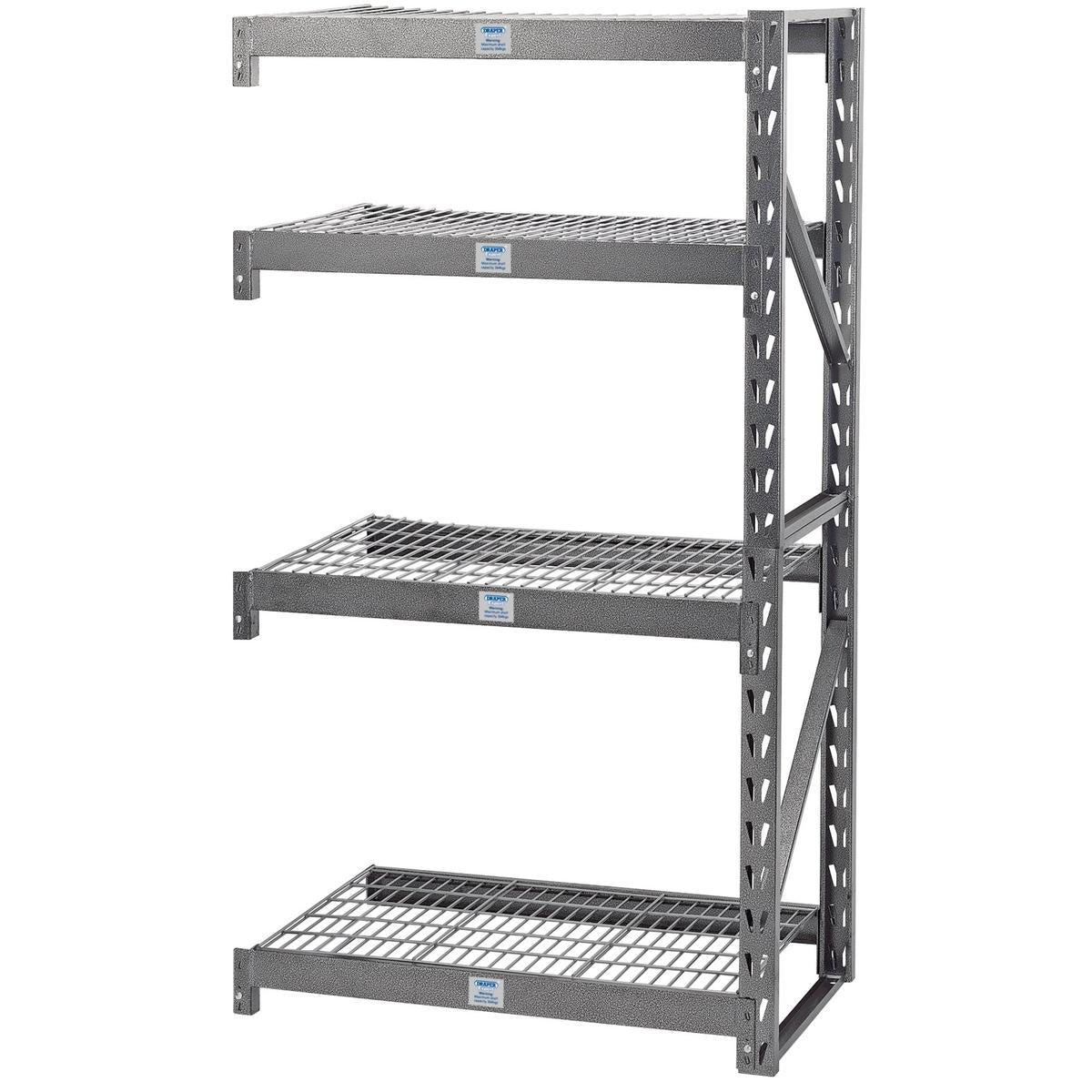 Draper Expert Expert Heavy Duty Steel 4 Shelving Extension Unit, 1040 x 610 x 1830mm - Image 1