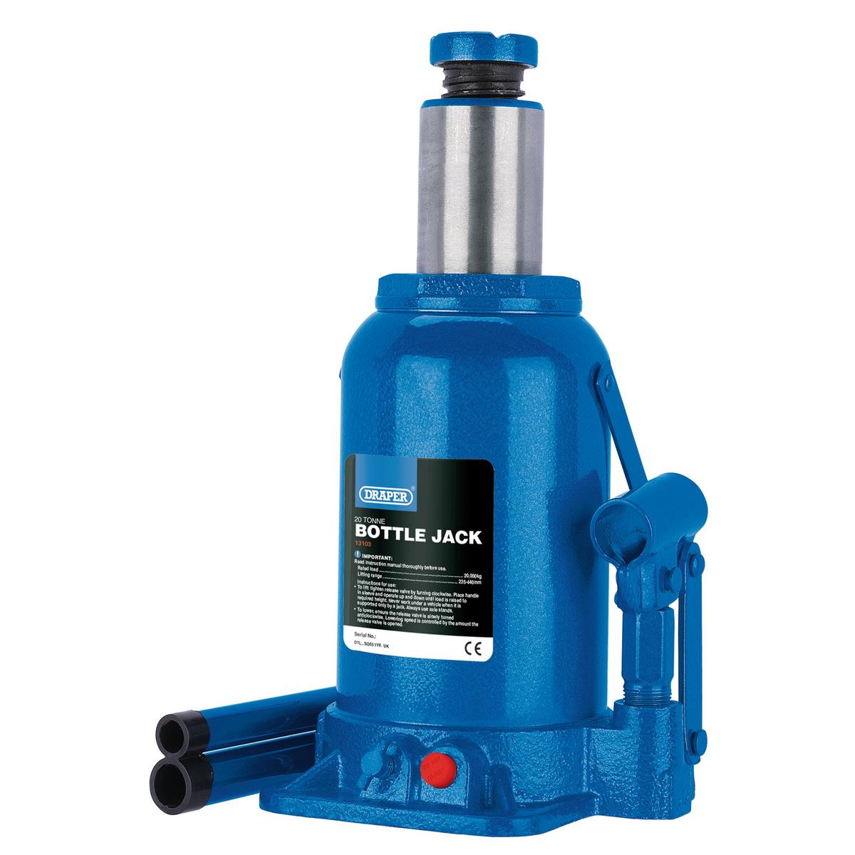 Draper Hydraulic Bottle Jack, 20 Tonne - Image 2
