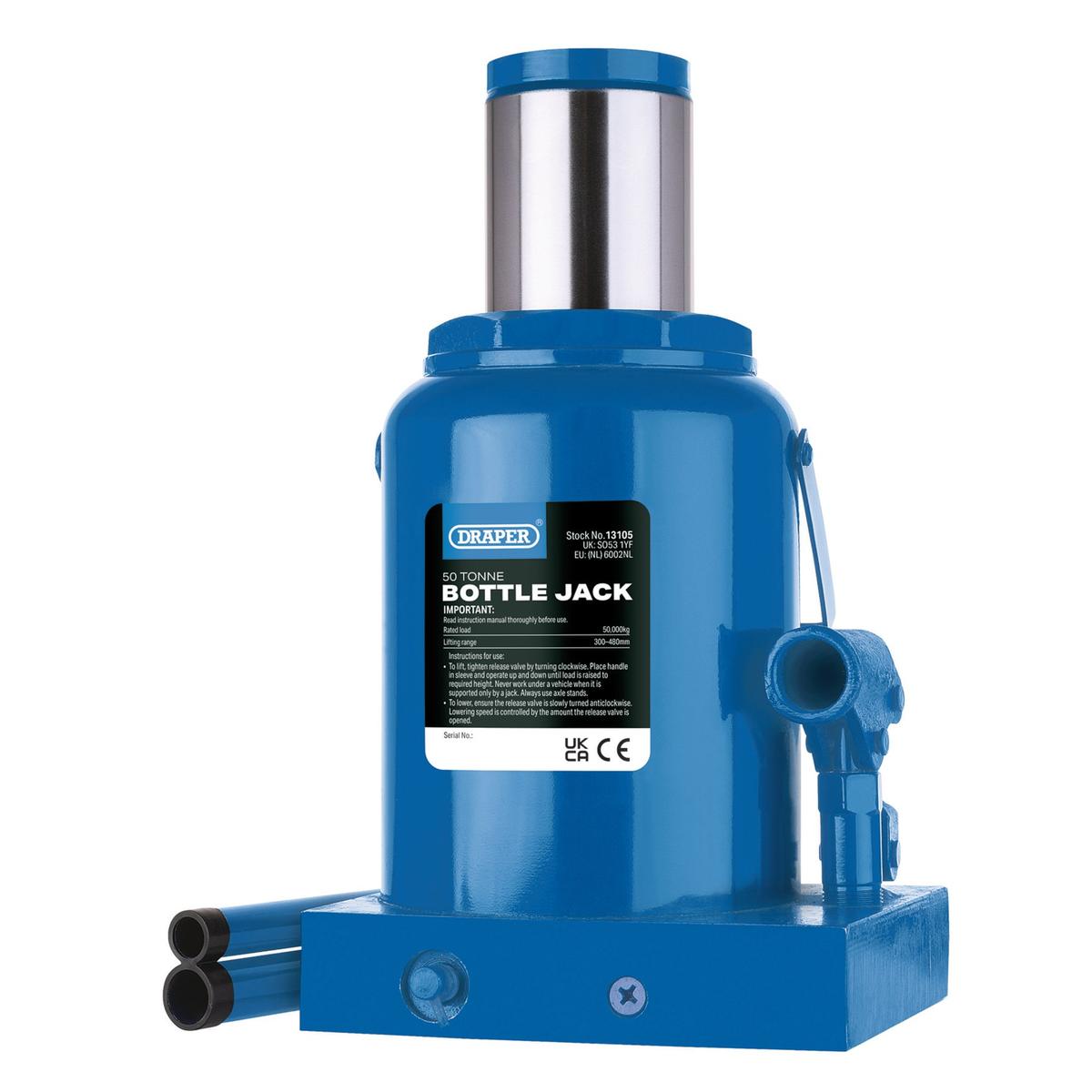 Draper Hydraulic Bottle Jack, 50 Tonne - Image 1