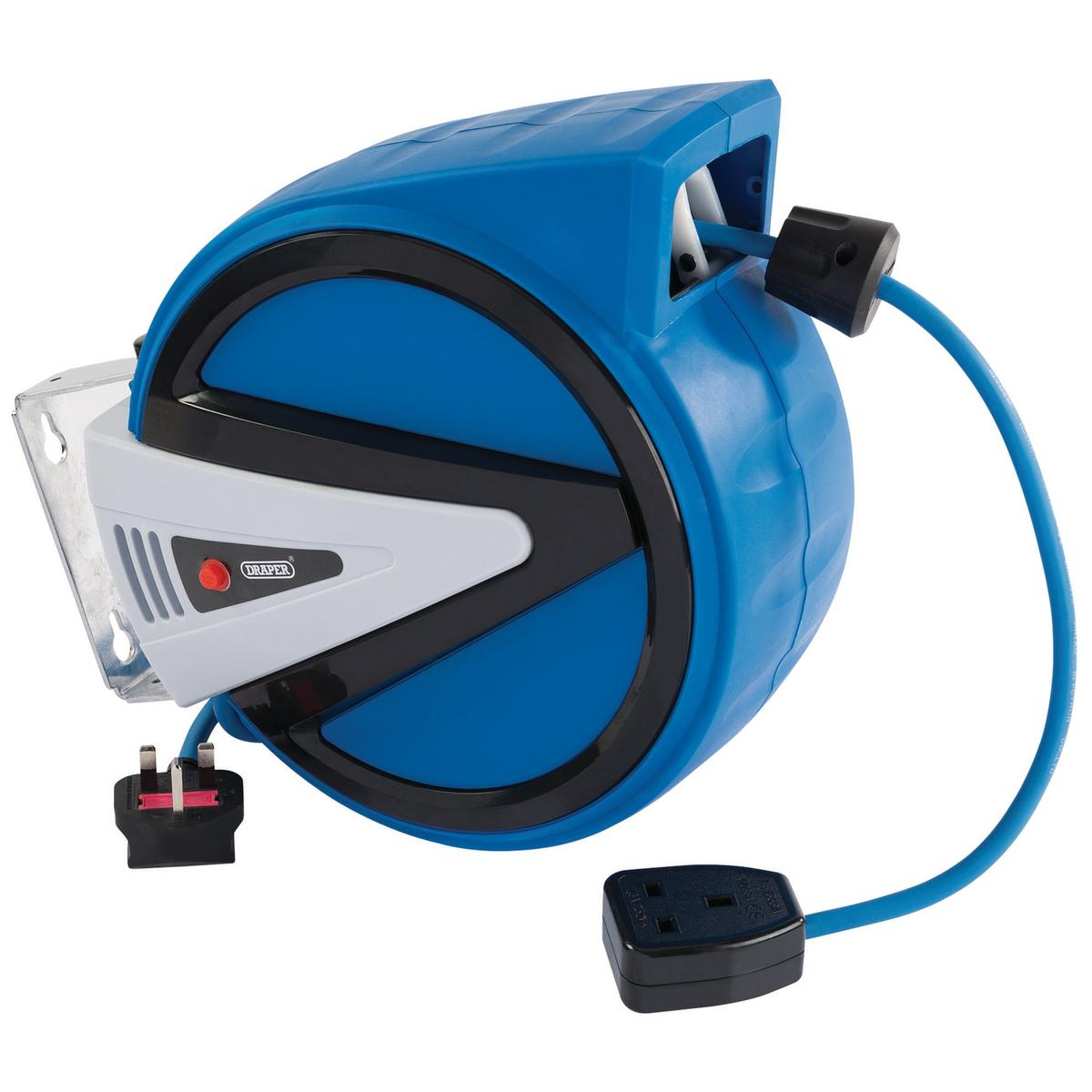 Draper 230V Retractable Electric Cable Reel, 10m - Image 1