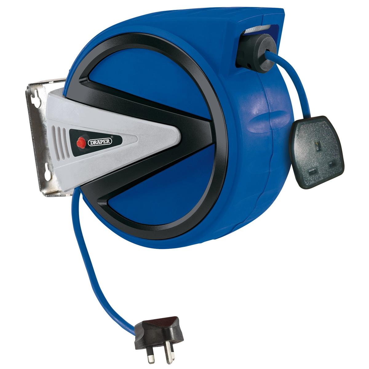 Draper 230V Retractable Electric Cable Reel, 20m - Image 1