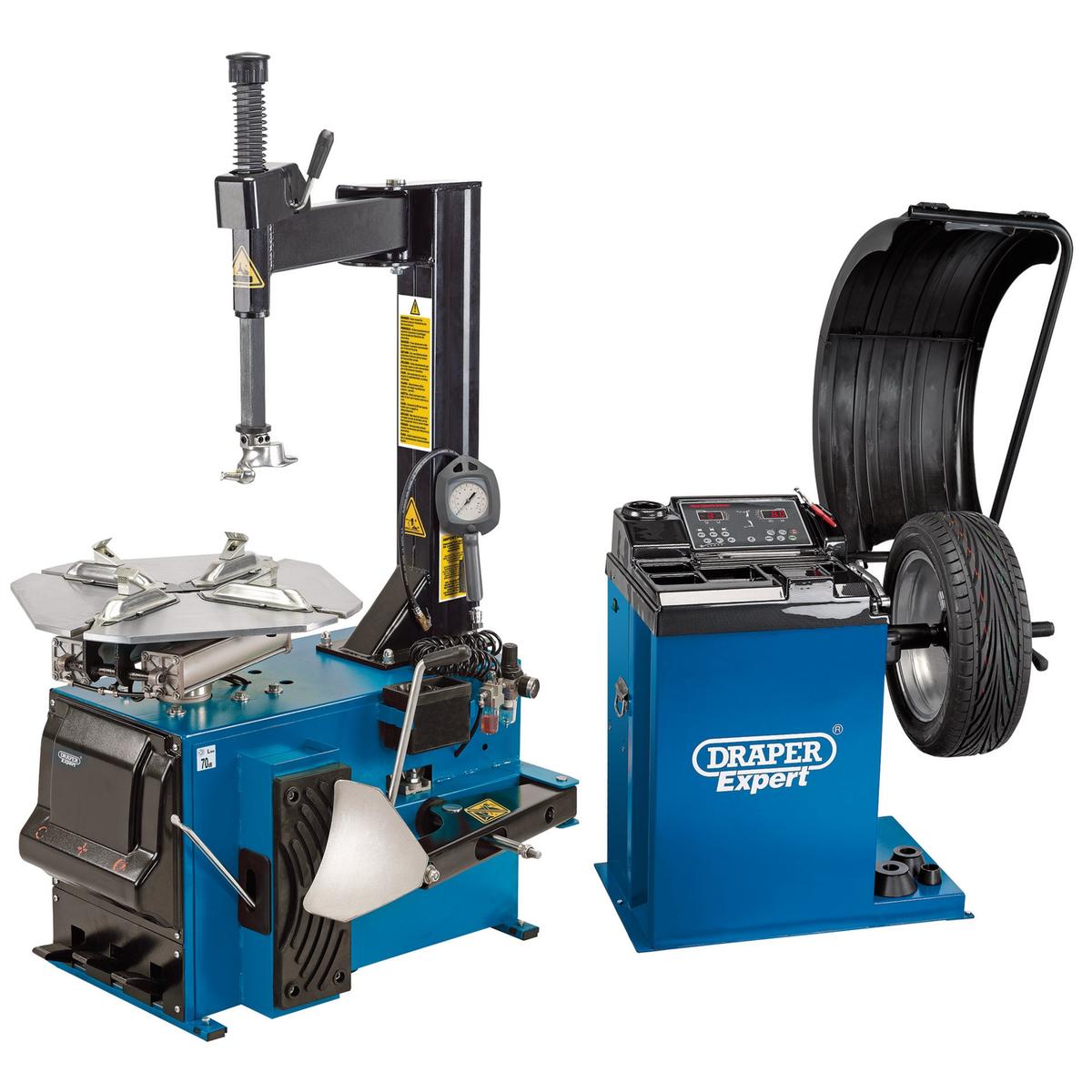 Draper Expert Tyre Changer and Wheel Balancer Kit - Image 1