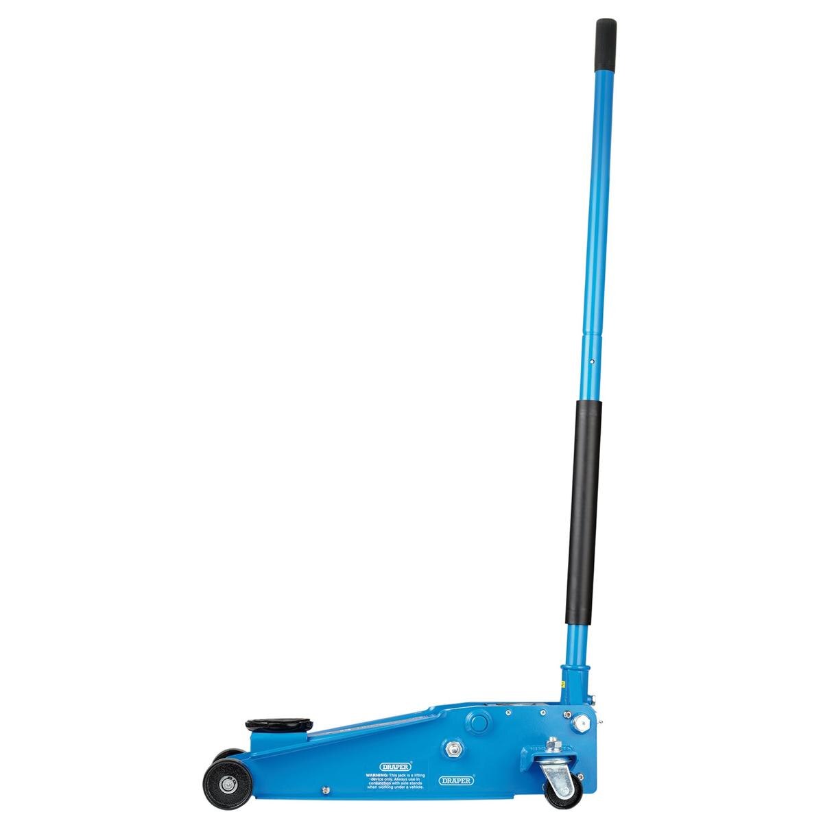 Draper Heavy Duty Trolley Jack with Twin Pistons, 3 Tonne - Image 2