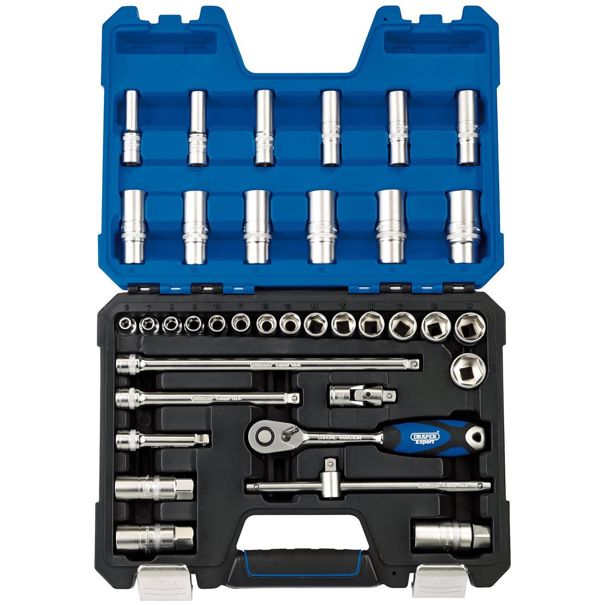 Draper Expert Metric Socket Set, 3/8" Sq. Dr. (36 Piece) - Image 1