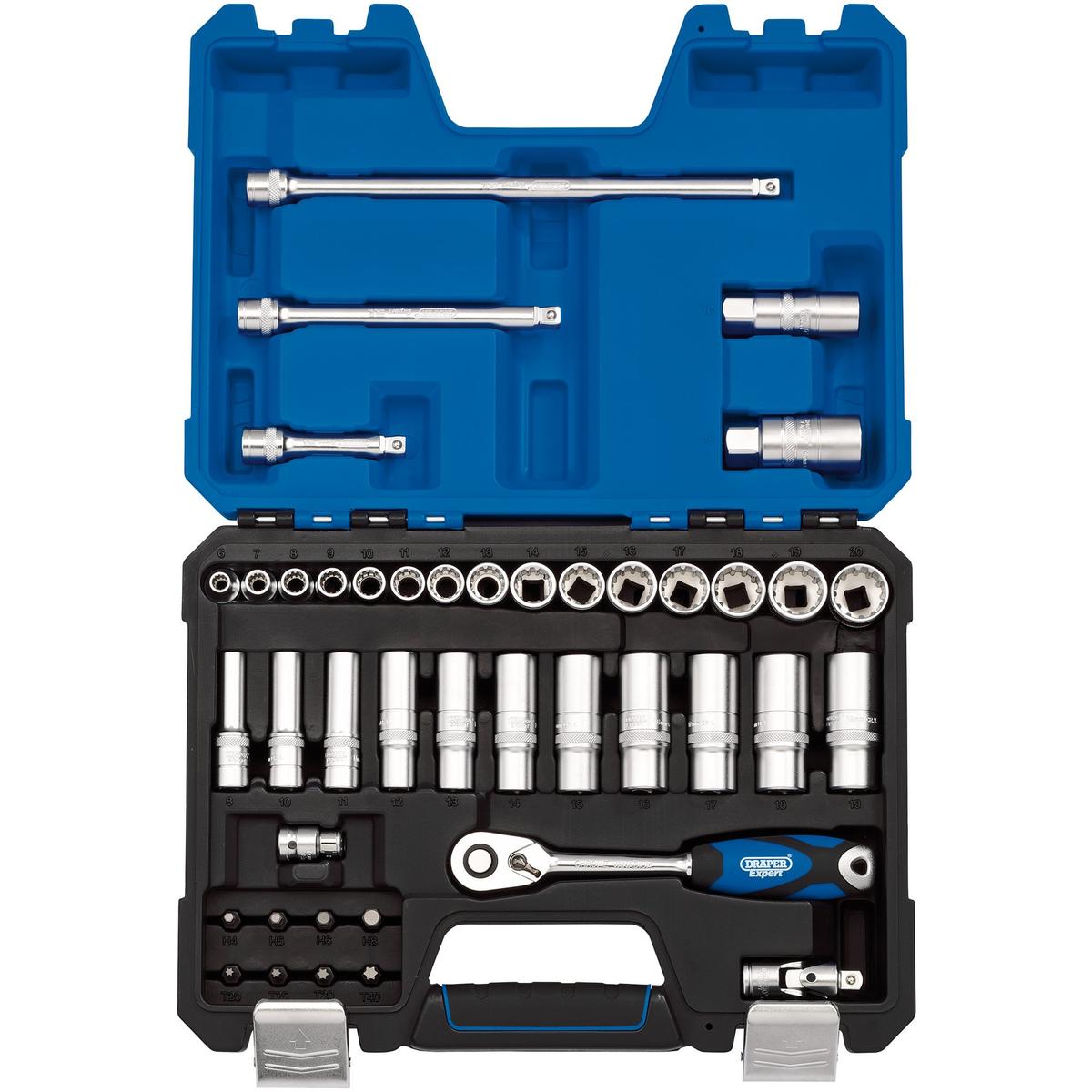 Draper Expert Multi-Drive Metric Socket Set, 3/8" Sq. Dr. (42 Piece) - Image 1