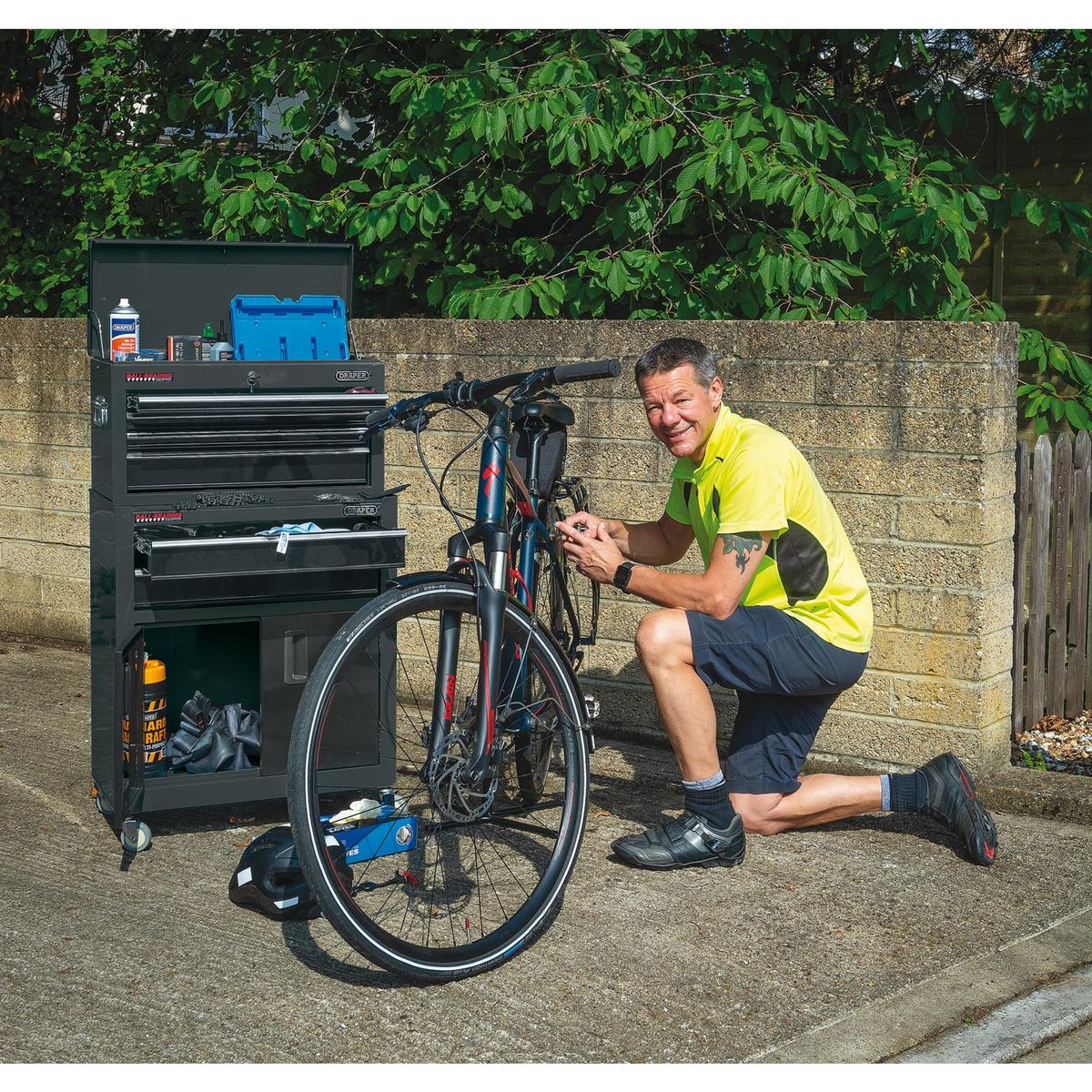Draper Combined Roller Cabinet and Tool Chest, 6 Drawer, 24", Black - Image 4