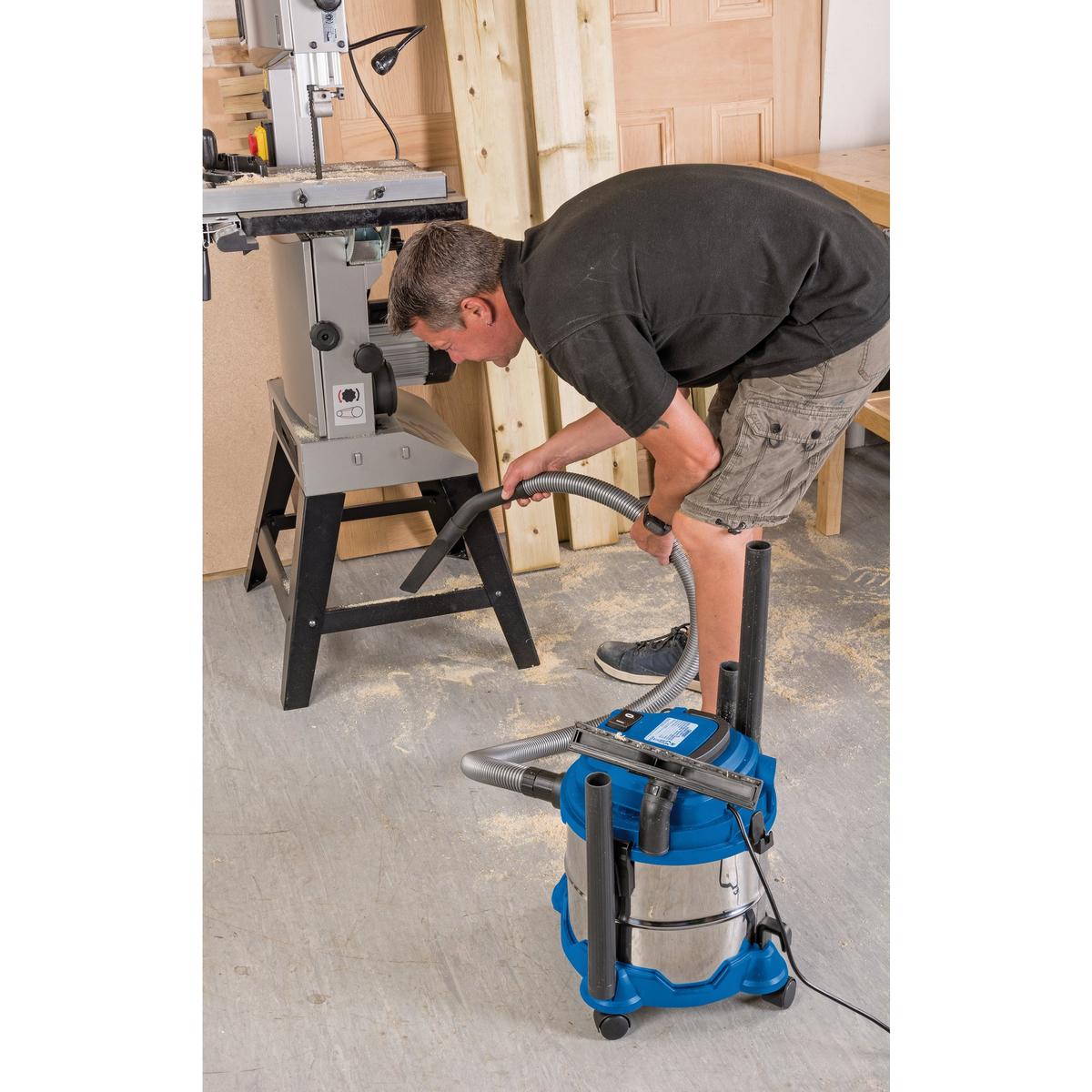 Draper Wet and Dry Vacuum Cleaner with Stainless Steel Tank, 15L, 1250W - Image 4