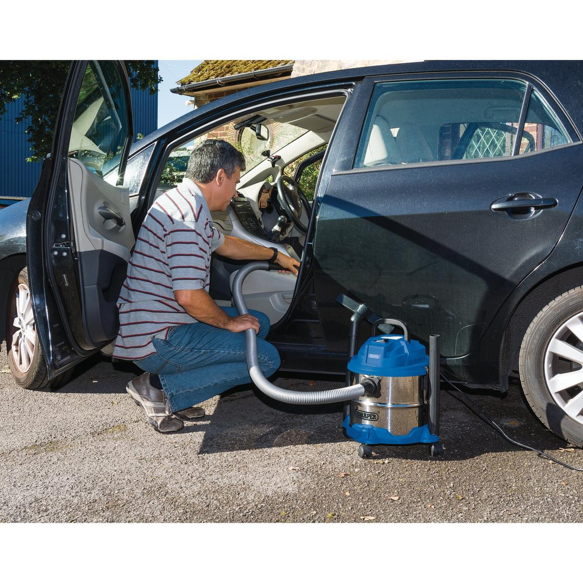 Draper Wet and Dry Vacuum Cleaner with Stainless Steel Tank, 15L, 1250W - Image 6