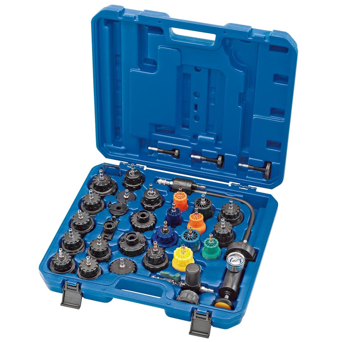 Draper Expert Radiator and Cap Pressure Test Kit (32 Piece) - Image 1