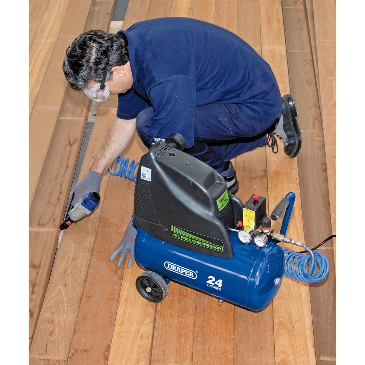 Draper 24L Oil-Free Direct Drive Air Compressor, 1.1kW/1.5hp - Image 3